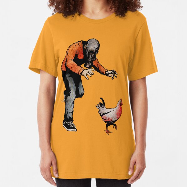 LEROY VS THE EVIL ZOMBIE CHICKEN! Slim Fit T-Shirt