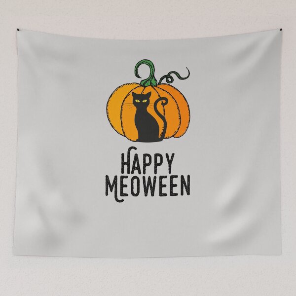 Item preview, Happy Meoween – Halloween Pumpkin Cat  designed and sold by HighBrowDesigns.