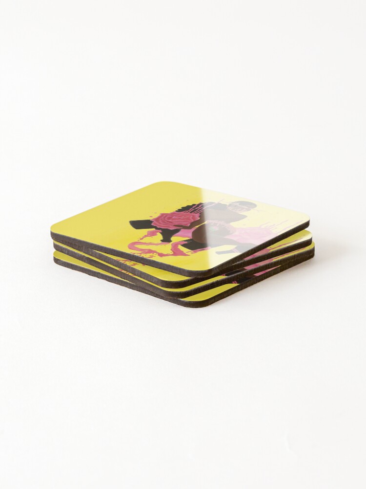 Thumbnail 4 of 5, Coasters (Set of 4), Rose designed and sold by bjoyousgraphics.