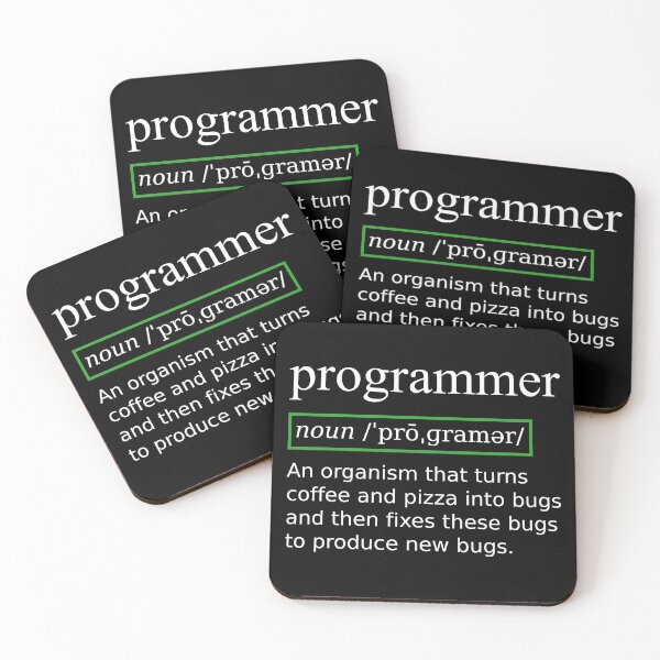 Item preview, True Programmer Definition Design Turning Coffee into Bugs designed and sold by geeksta.