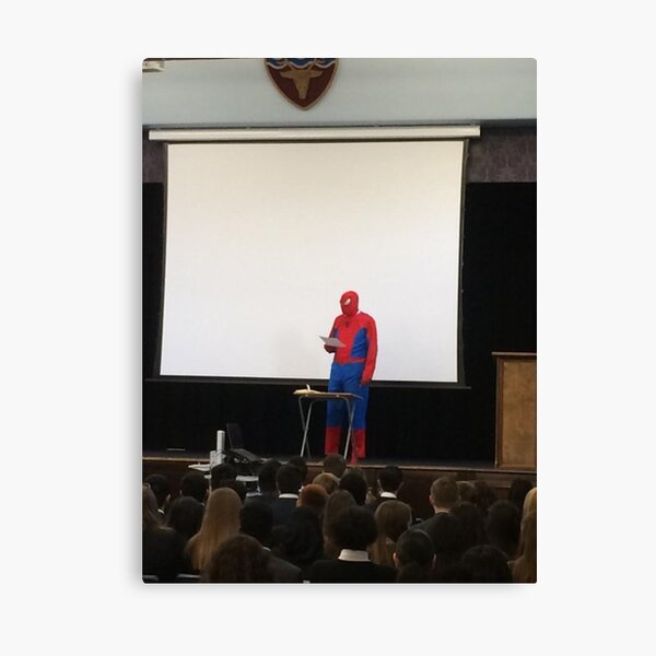 Lienzo «Spiderman Presentation meme» de ImpulSee | Redbubble