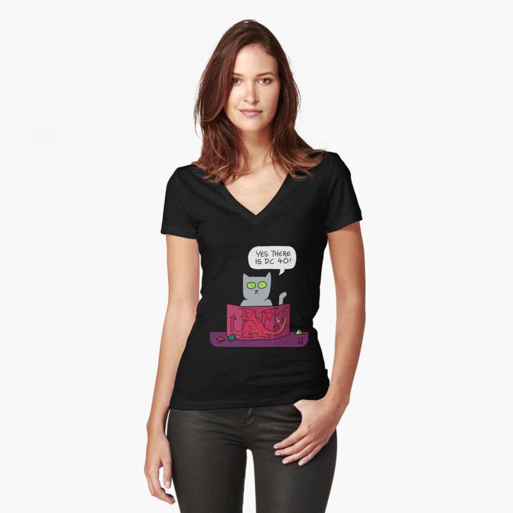 Item preview, Fitted V-Neck T-Shirt designed and sold by MrChuckles.