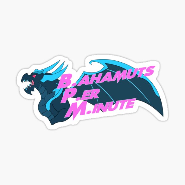 Vista previa del artículo con la obra «¡BPM Bahamuts por minuto!», diseñado y vendido por Spookleye.
