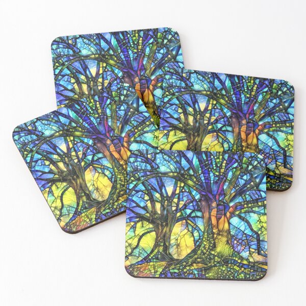 Item preview, Stained Glass Trees designed and sold by Peggy Collins.