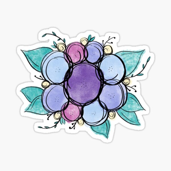 Item preview, Purple, Blue and Fuchsia Florals designed and sold by janiejanedesign.