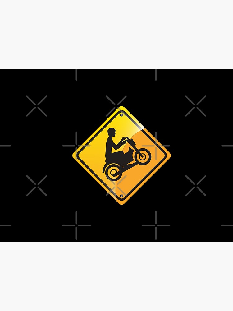 "Motorcycle danger sign" Sticker for Sale by Fredonfire | Redbubble