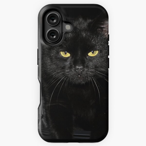 Black cat iPhone Tough Case