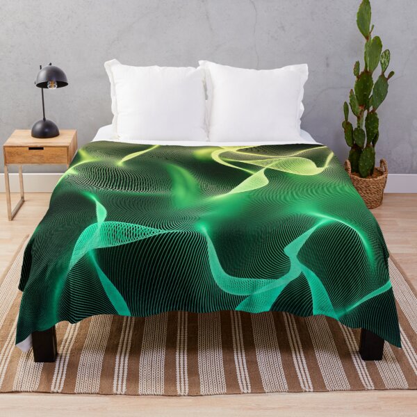 Item preview, Elegant Abstract Waves 2 -Turquoise Green and Yellow- designed and sold by lematworks.