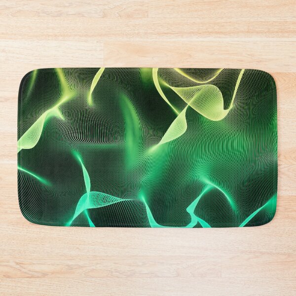 Item preview, Elegant Abstract Waves 2 -Turquoise Green and Yellow- designed and sold by lematworks.