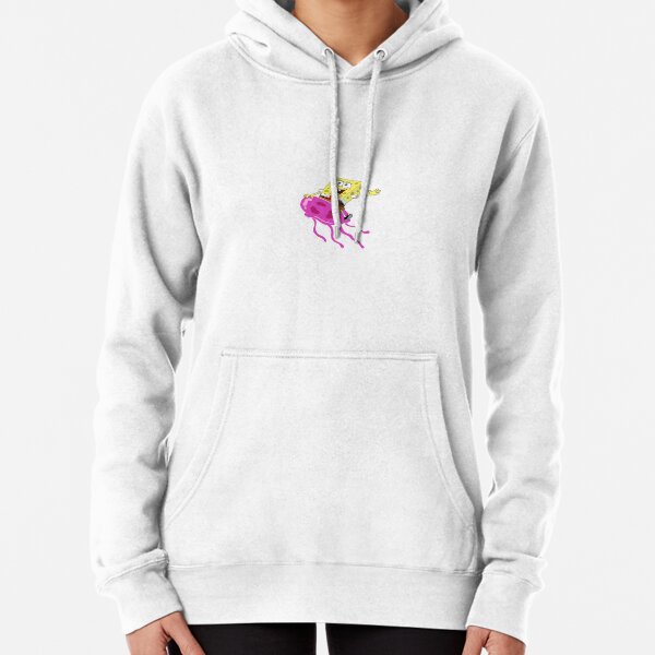 Cartoon Spongebob riding a jellyfish Pullover Hoodie