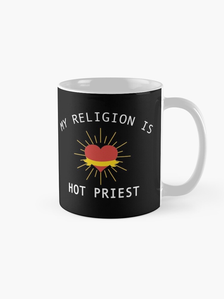 Imagen 5 de 6, Taza de café con la obra Mi religión es el sacerdote ardiente | Regalo de Fleabag | Sagrado Corazón, diseñada y vendida por Nada18.