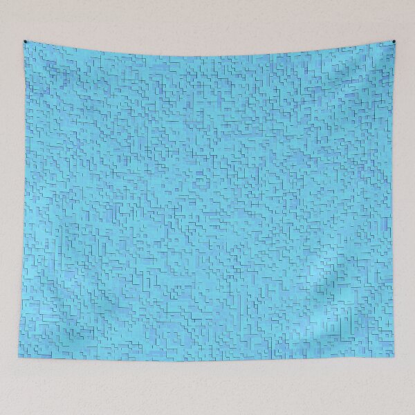 Item preview, Abstract Water Blue 3D Pixel Patern designed and sold by Dator.