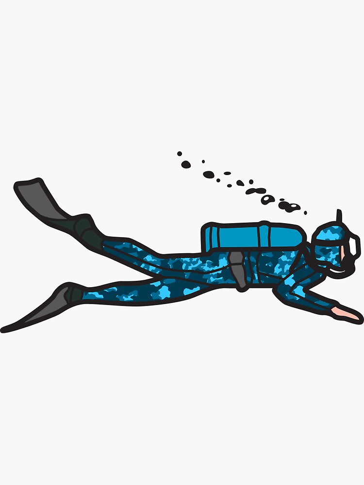 Blue Camouflage Diver by trebordesign