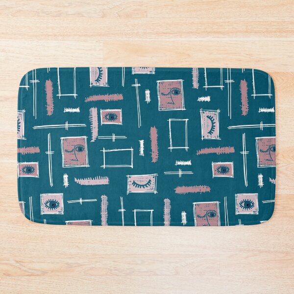 Item preview, Paintbrush Faces Teal designed and sold by radgedesign.