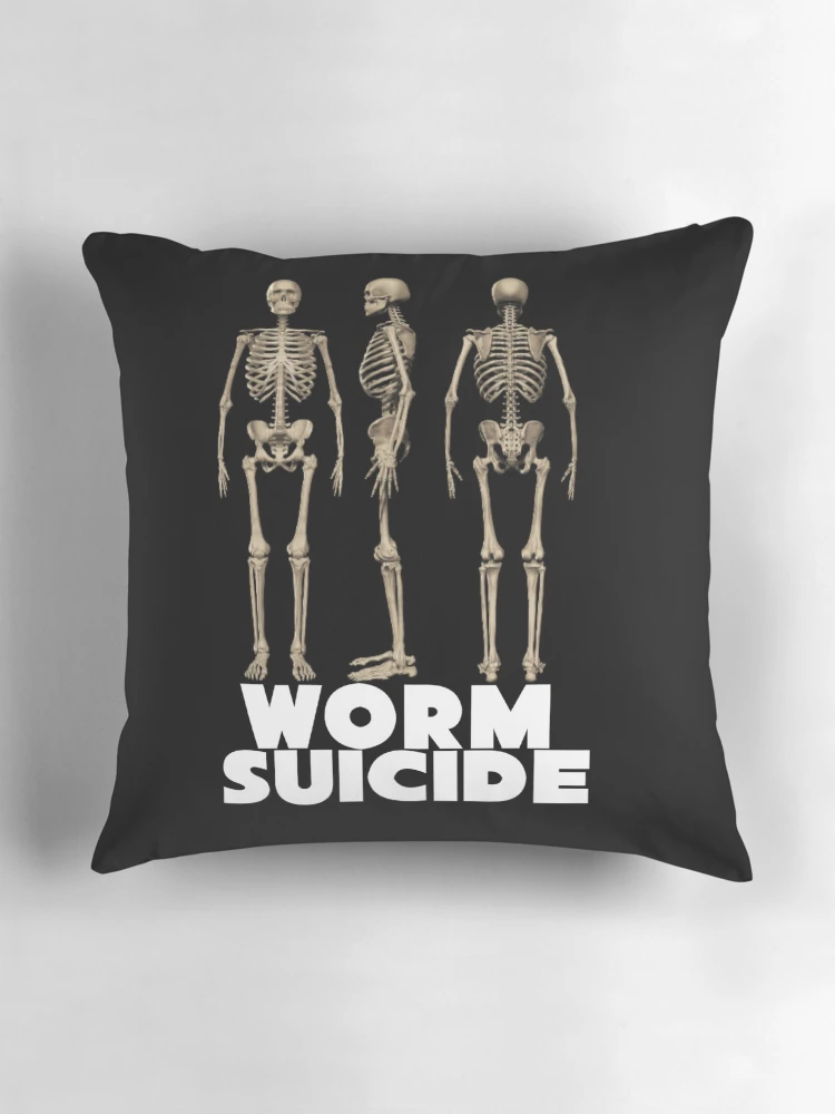 Thumbnail 3 of 4, Pillow, Tre Skeleton designed and sold by wormsuicide.