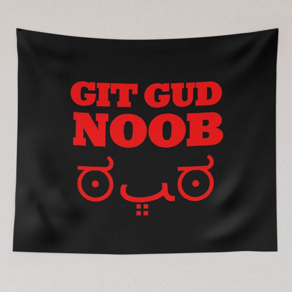 Item preview, Funny Video Gamer Git Gud Noob Evil Face Emoticon Design designed and sold by Bill Shearer.