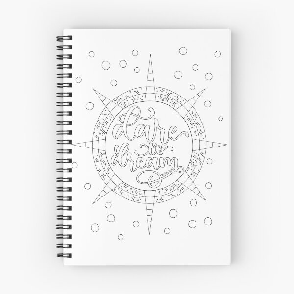Item preview, "Dare to Dream" Whimsical Hand Lettered Artwork - Black & White designed and sold by Lyssa's  Letters.