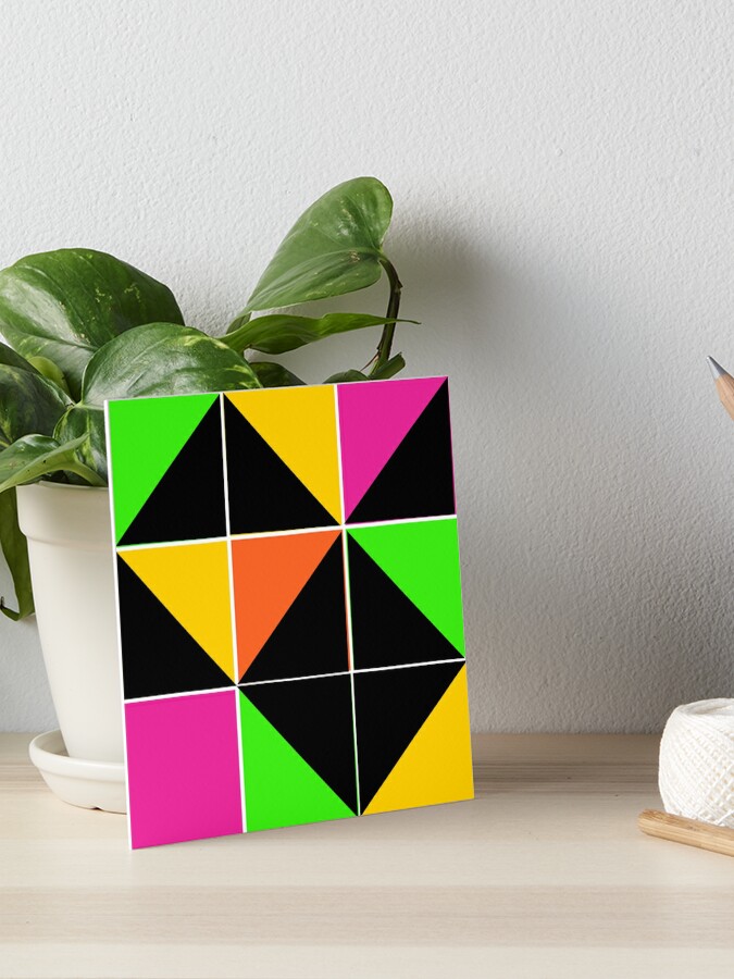 Stephen Sprouse inspired-geometric- color blocked- triangles-day