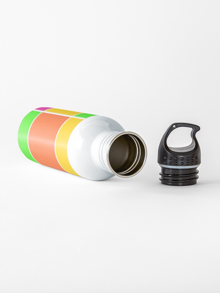 Alternate view of Sprouse inspired color blocks-checkered blocks-pop art Water Bottle