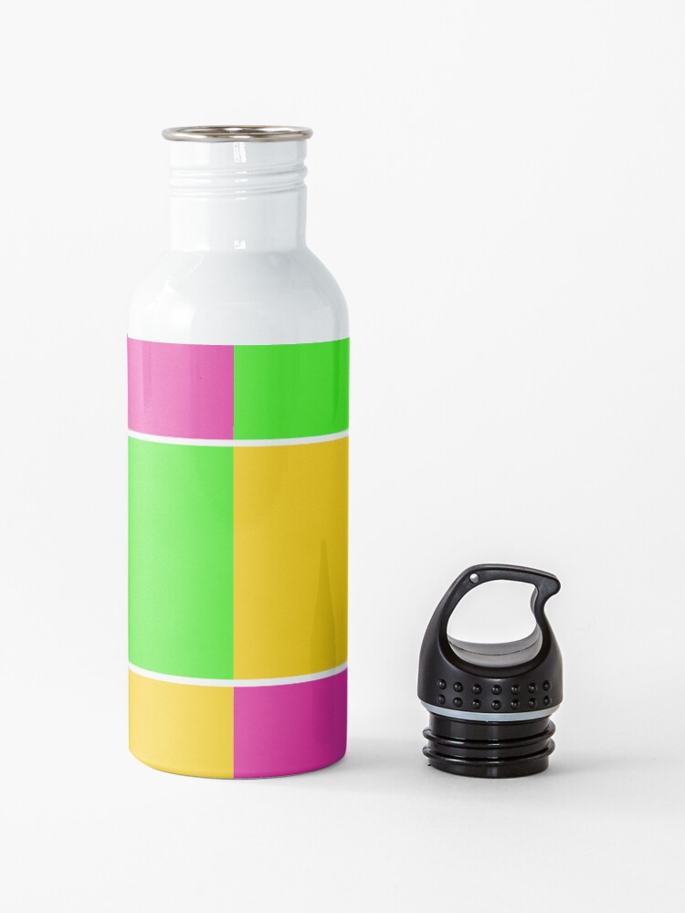 Alternate view of Sprouse inspired color blocks-checkered blocks-pop art Water Bottle