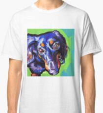 Camiseta clásica Dachshund Dog Bright colorful pop dog art