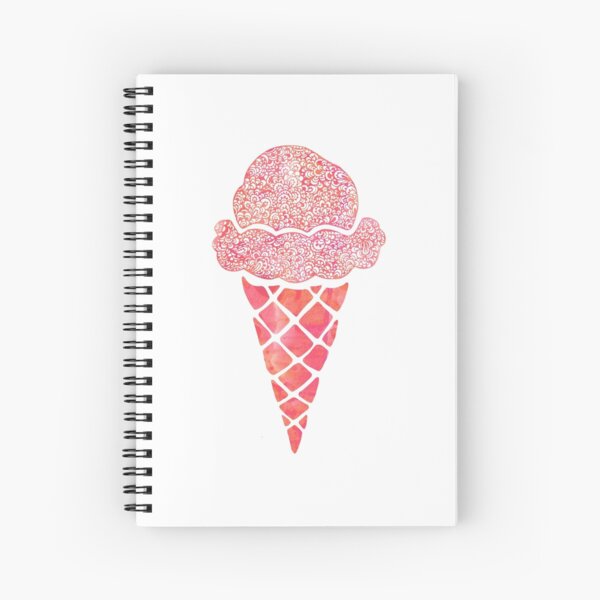 Pink Icrecream Spiral Notebook