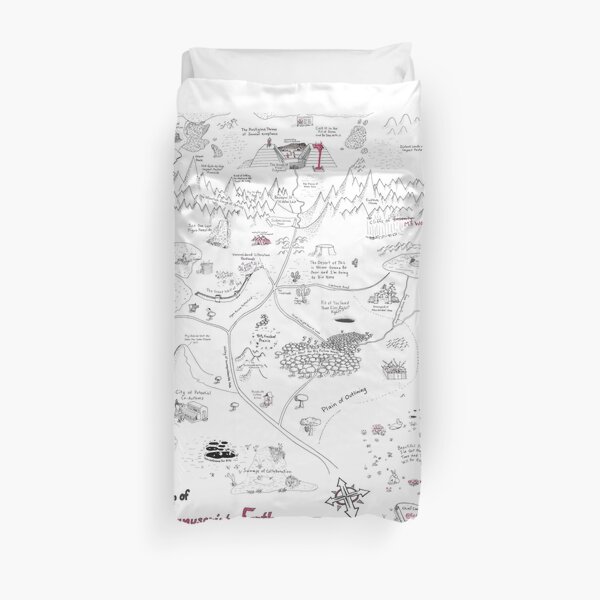 The Map of Manuscript Earth: Expansion Pack Duvet Cover