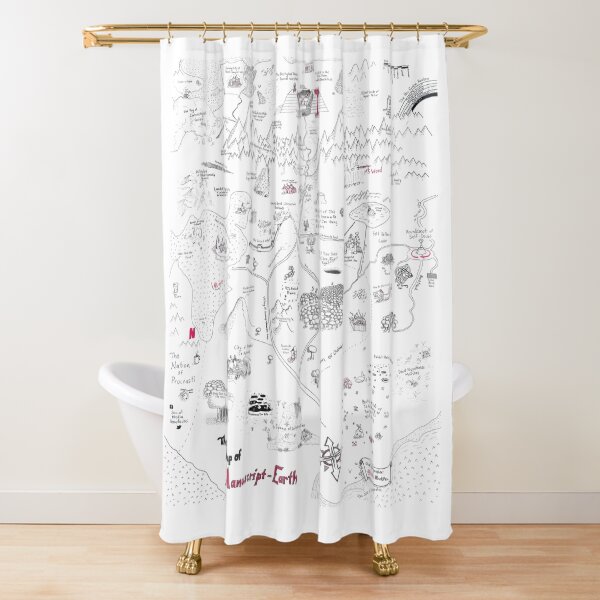 The Map of Manuscript Earth: Expansion Pack Shower Curtain
