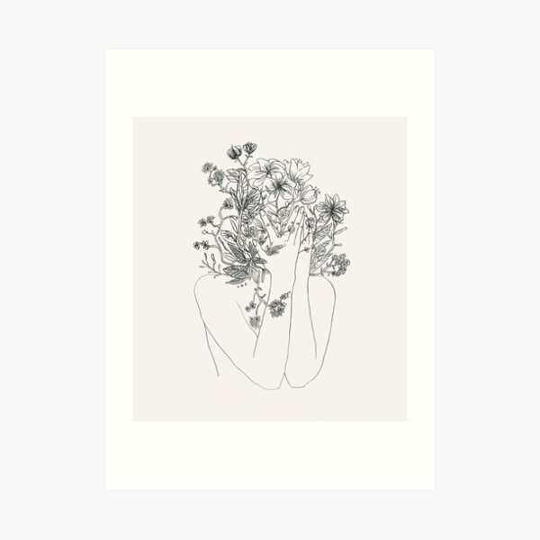 My mind is flowers Art Print