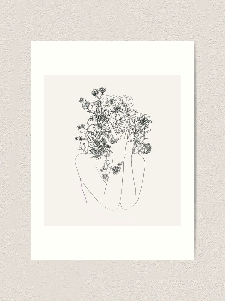 Alternate view of My mind is flowers Art Print