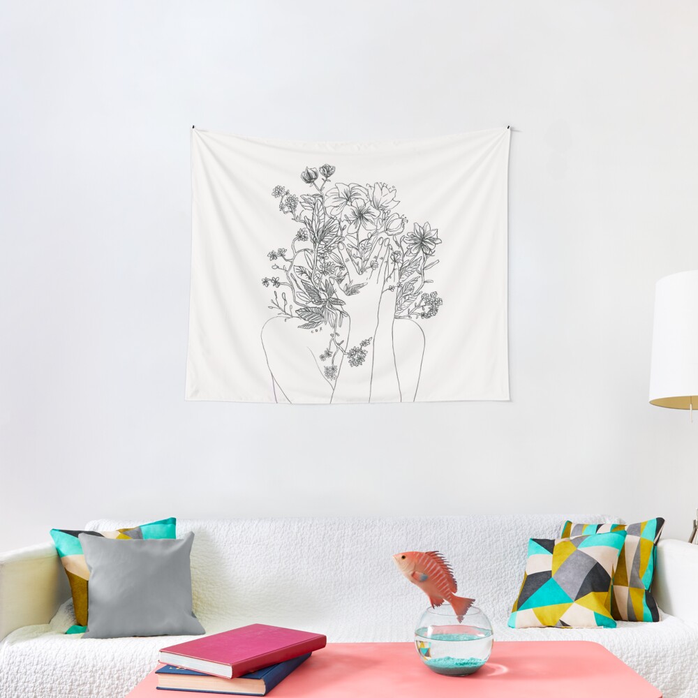 My mind is flowers Tapestry