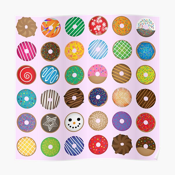 "Donuts!" Poster for Sale by TheArtArmature Redbubble