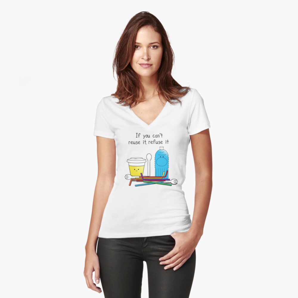 Item preview, Fitted V-Neck T-Shirt designed and sold by Byrnsey.