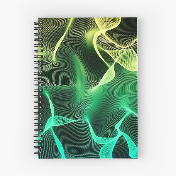 Item preview, Elegant Abstract Waves 2 -Turquoise Green and Yellow- designed and sold by lematworks.