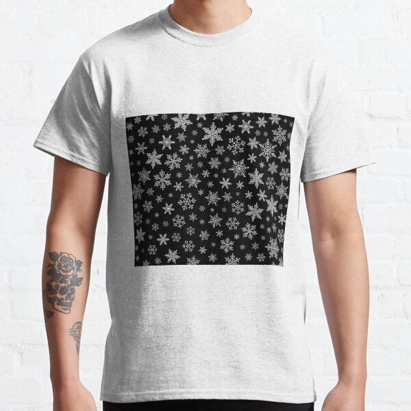 Modern Snowflake 2 -Black & Silver Grey- Classic T-Shirt