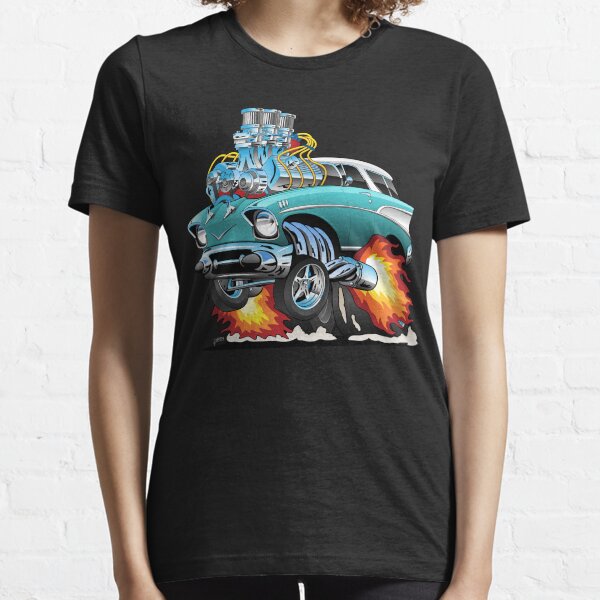 Classic Fifties Hot Rod Muscle Car Cartoon Essential T-Shirt