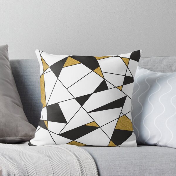 Item preview, Modern Art Geometry -black and white with gold- designed and sold by lematworks.