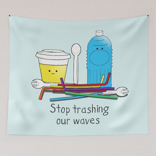 Item preview, Stop trashing our waves designed and sold by Byrnsey.
