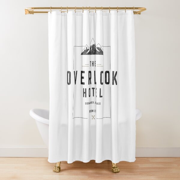 The Overlook Hotel - modern vintage logo Shower Curtain