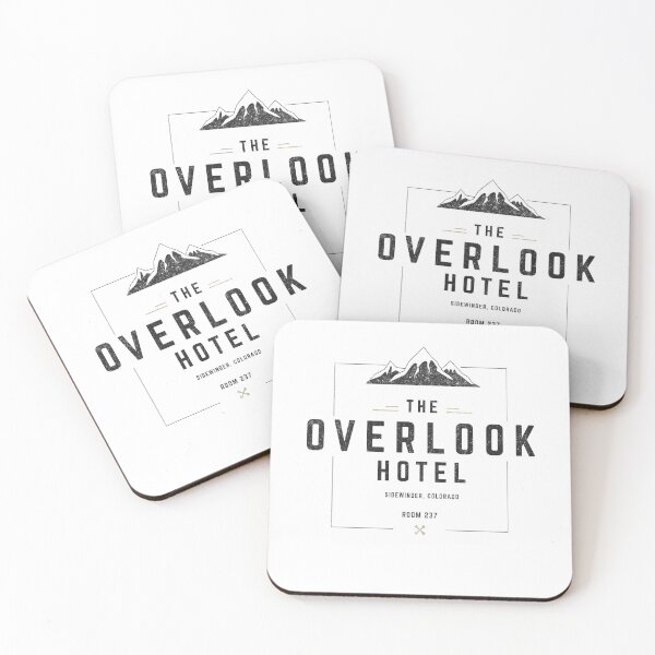 The Overlook Hotel - modern vintage logo Coasters (Set of 4)