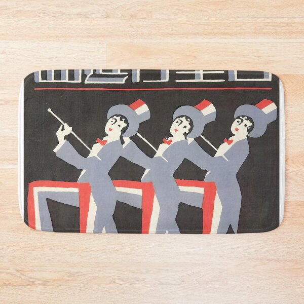 Item preview, Dancers Wearing Tuxedos and Top Hats, Art Deco Vintage Japanese Matchbox Label Poster designed and sold by vintagevivian.