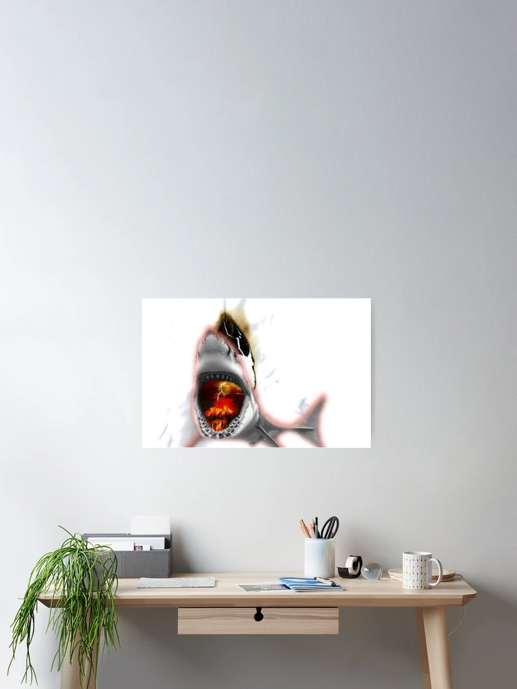 Thumbnail 2 of 3, Poster, Shark Rage designed and sold by Bluepress.