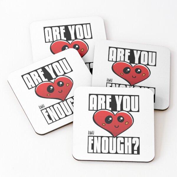 Item preview, Are You Heart Enough? Kawaii Lovable Cute Adorable Cartoon Red Heart designed and sold by ProjectX23.