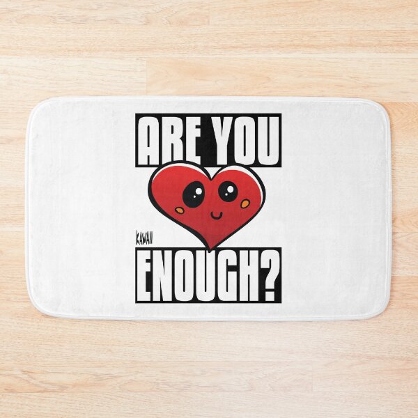 Item preview, Are You Heart Enough? Kawaii Lovable Cute Adorable Cartoon Red Heart designed and sold by ProjectX23.