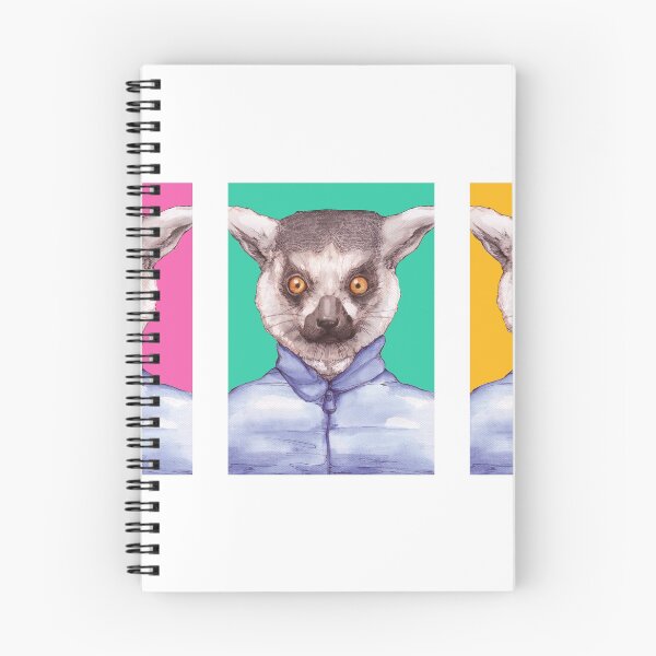 Item preview, Hand-drawn lemurs tri-colour designed and sold by zoe-brew.