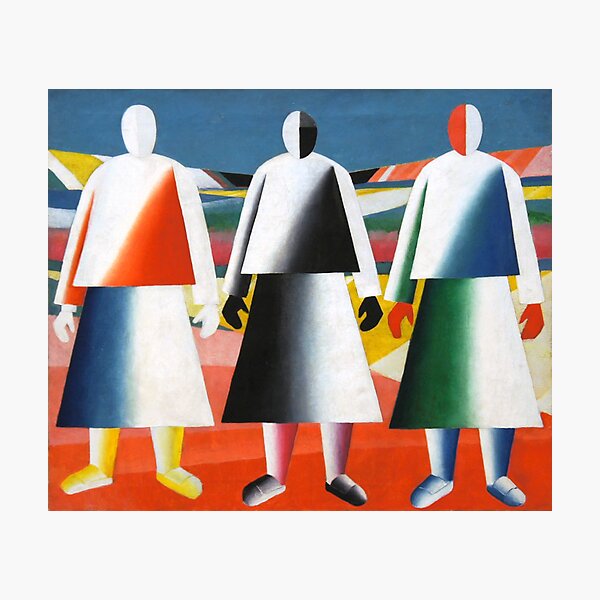 Item preview, Kazimir Malevich - Girls in the Fields designed and sold by ArtExpression.