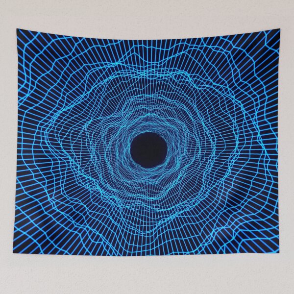 Item preview, Black hole -futuristic space- Neon blue designed and sold by lematworks.