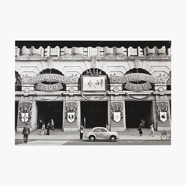 General Post Office Perth in 1959 photographed by William Alroe Halvorsen State Library of Western Australia Photographic Print