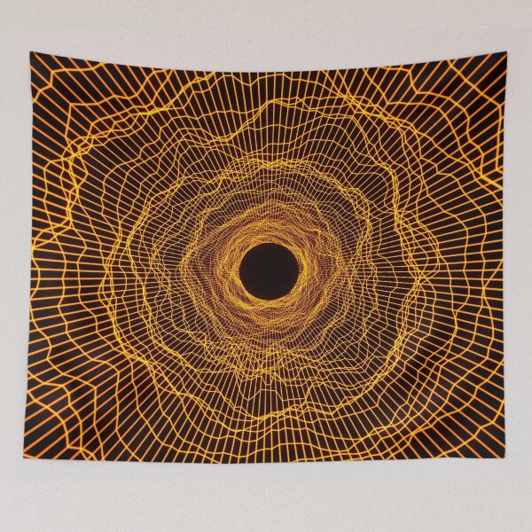 Item preview, Black hole 2 -futuristic space- Neon Amber Orange designed and sold by lematworks.