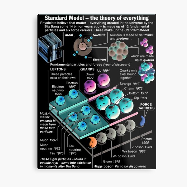 Physics Standard Model Theory  Metal Print